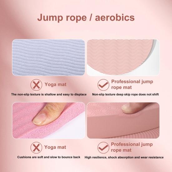 Mute Jump Rope Mat Нескользящий круглый спортивный коврик для йоги Профессиональный вспомогательный коврик для пилатеса Амортизирующий и звукоизоляционный коврик для домашних тренировок в тренажерном зале
