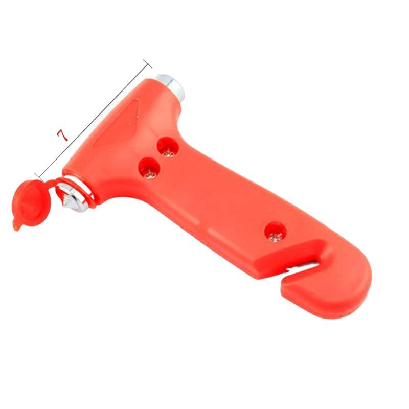 Portable Car Safety Hammer & Rope Cutter: 2-in-1 Emergency Tool for Window Breaking and Escape.