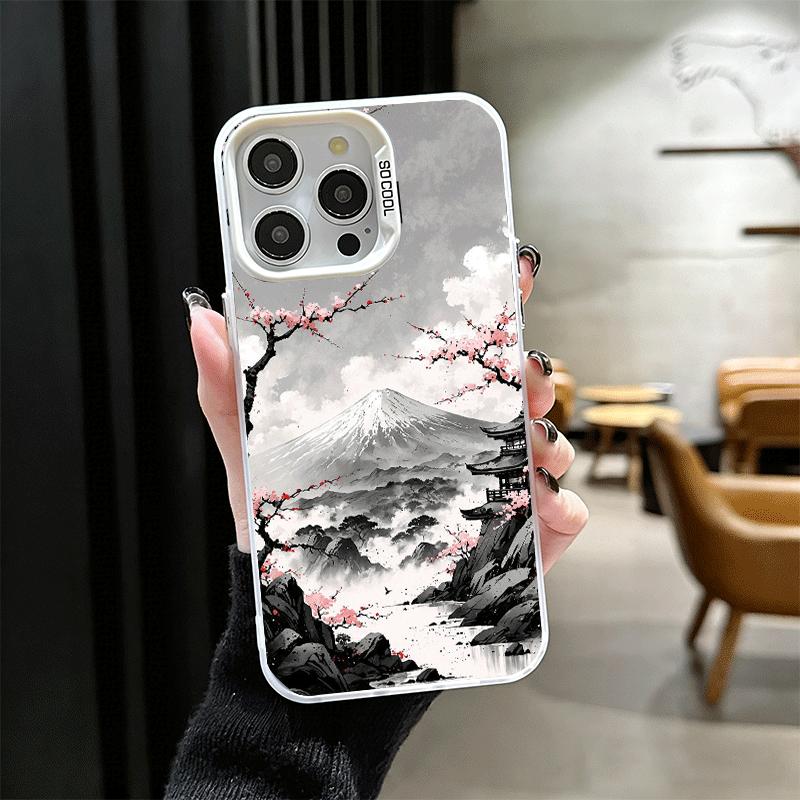 Японский минималистичный чехол для телефона с сосной для iPhone 15 16 17 Pro Max 17Air 16E 14 Plus 13 12 Mini, противоударная задняя крышка She