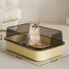 Extra Large Cat Litter Box Pet Sandbox Splashproof Cat Tray Cat Toilet Cleaning Basin Supplies Pet Toilet Kitten Tray Bedpan