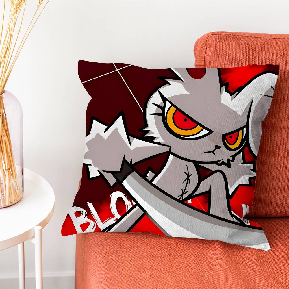 BBloody Bunny Pillow Case Plush Fabric Soft DoubleSided Printed Sofa Warm Winter Home Gift Cushion Cover