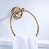 Bathroom Towel Holder, Black Brass Wall Mounted Round Antique Brass Towel Ring Towel Holder Classic Bathroom Accessories