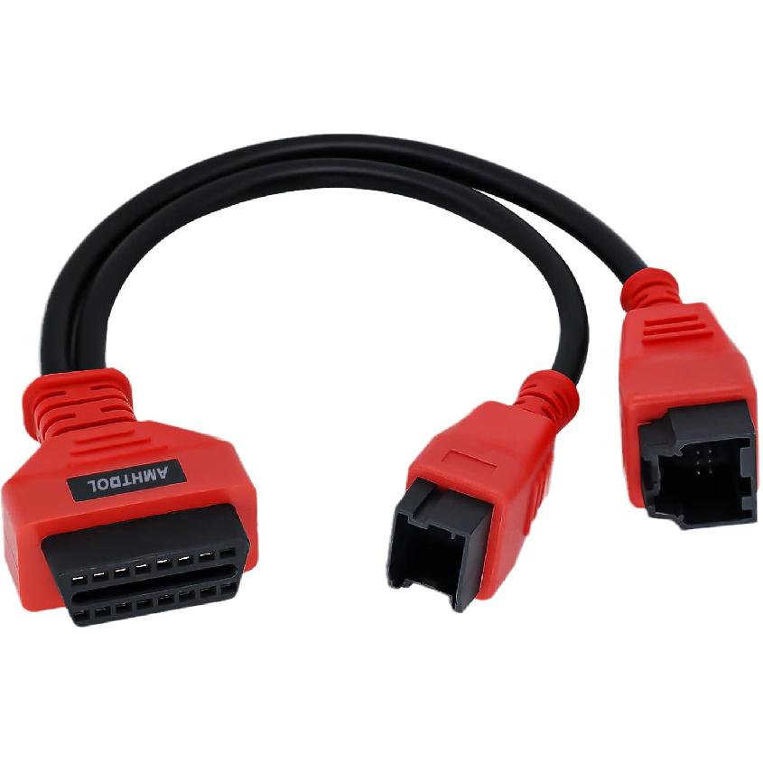 FCA 12+8-контактный разъем к адаптеру OBD2 Кабель для обхода защиты Для автомобилей FCA с SGW Для диагностики, кодирования и программирования, Совместим с