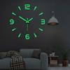 Creative Luminous Silent Clock, Diy Wall Clock for Living Room and Bedroom, No Need for Drilling, Acrylic Wall Sticker Clock