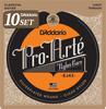 ProArte Струны для классической гитары D'Addario, Серебро/Прозрачный, Легкое натяжение, EJ43, 10 комплектов