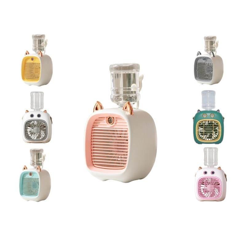 Портативный Мини-монстр Двойной распылитель Вентилятор Увлажнитель Тихий Перезаряжаемый Настольный вентилятор
