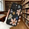 Минималистичный цветочный узор Чехол для телефона для iPhone 17 16 15 14 13 12 11 Pro Max Plus Защита от царапин, Гибкий гелевый защитный