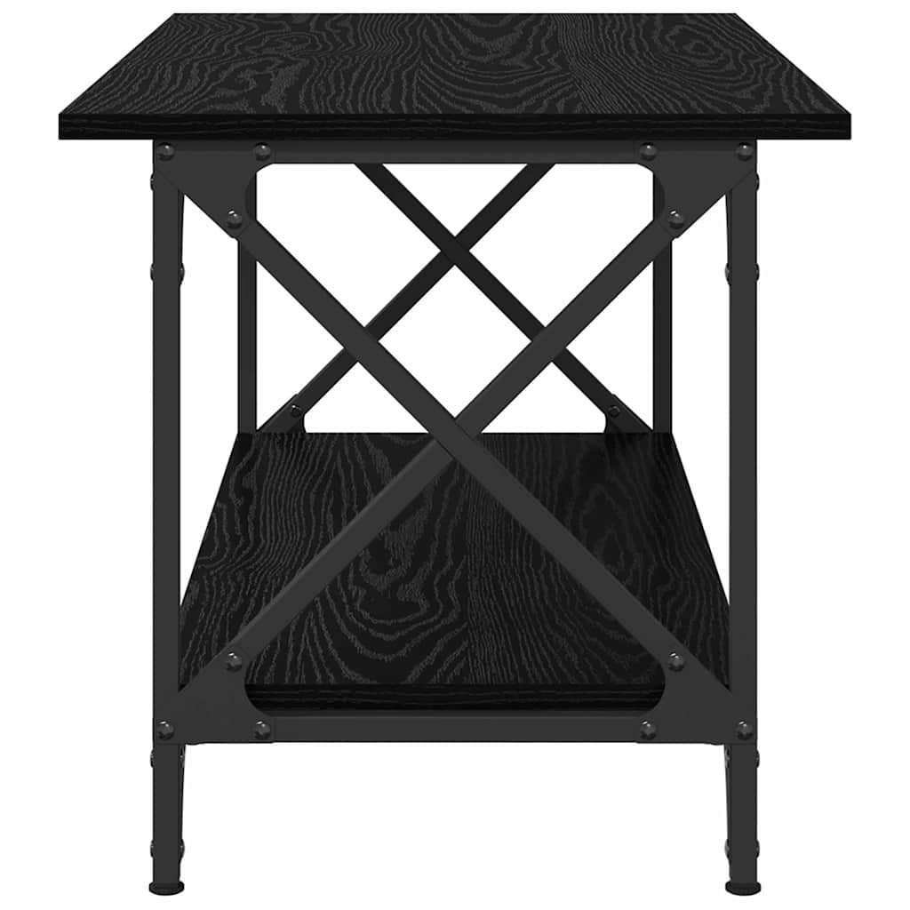 Coffee Table Black Oak Effect 80 x 45 x 45.5 cm Engineered Wood