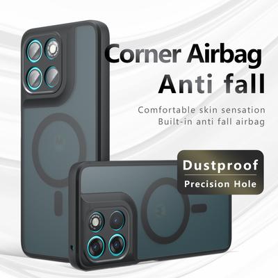 Чехол для Motorola Moto G100 G100S G57 G67 Power Магнитная Беспроводная Зарядка TPU Рамка Твердый Пластик Полупрозрачный Матовый Чехол для Телефона