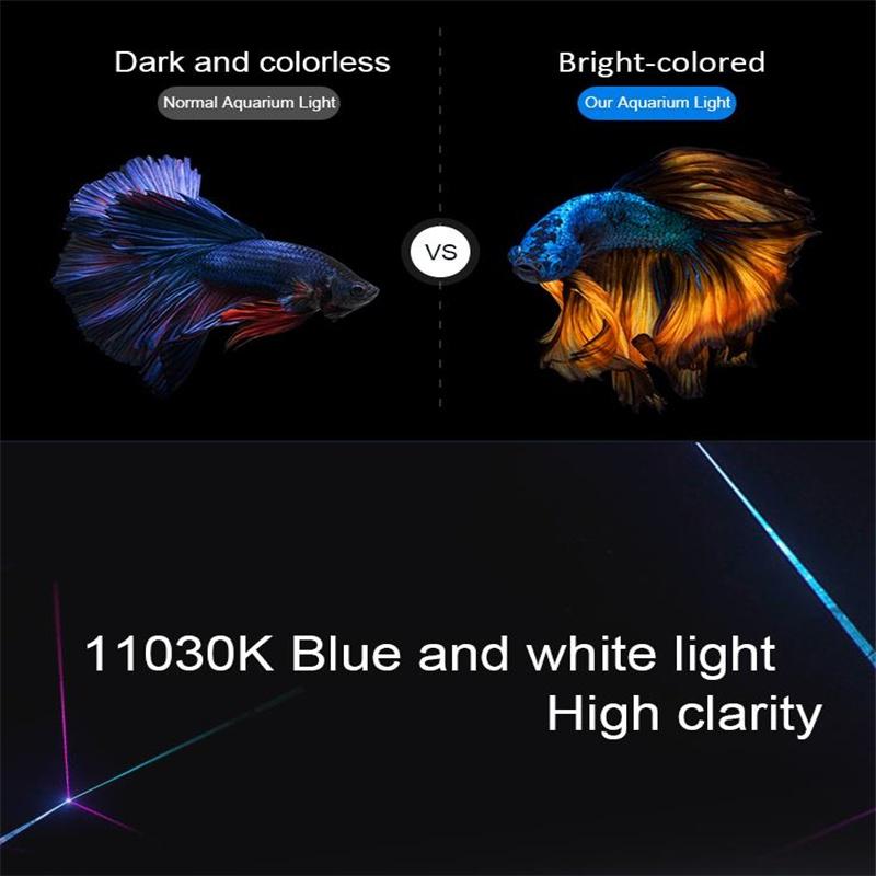 Супертонкий светодиодный светильник для аквариума, светильник для водных растений, 18-75 см, расширяемый водонепроницаемый зажим на лампе для аквариума