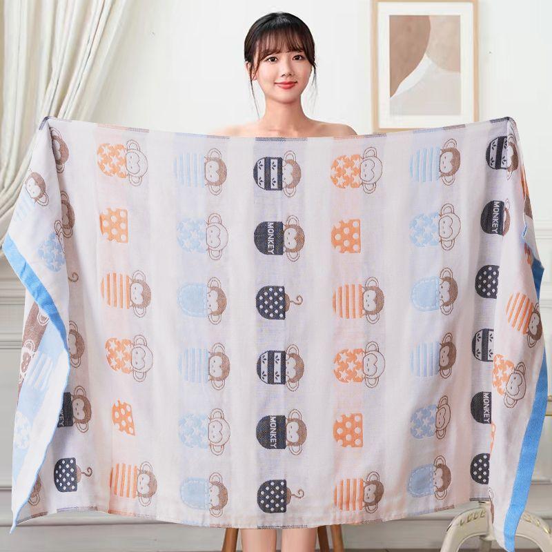 70x140 см банное полотенце из хлопковой марли для взрослых, бытовое, впитывающее, безворсовое, милое, мягкое, с рисунком из чистого хлопка, банное полотенце с песком