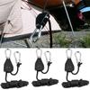 1/2/4pcs 1/8 Inch Heavy Duty Kayak Canoe Boat Pulley Ratchets Tie Down Strap Rope Lock Lamp Lanyard