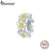 BAMOER Стерлингового Серебра 925 пробы Нежные Романтические Цветы Шарм-бусина для оригинального браслета DIY Женские Ювелирные Изделия
