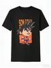 Лето 2026 Новая хлопковая футболка с рисунком из аниме Dragon Ball Свободная повседневная с коротким рукавом Круглый вырез модная повседневная удобная футболка