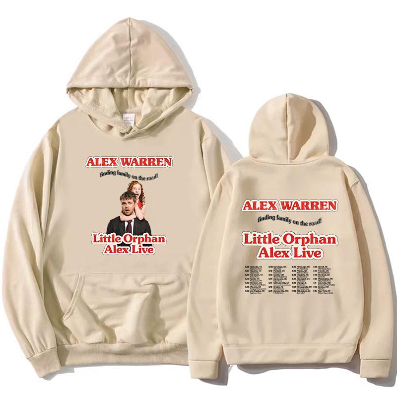 Little Orphan Alex Live  2026 Hoodies Finding Family On The Road ALEX WARREN Sweatshirts Long Sleeve Loose Hooded Pullovers