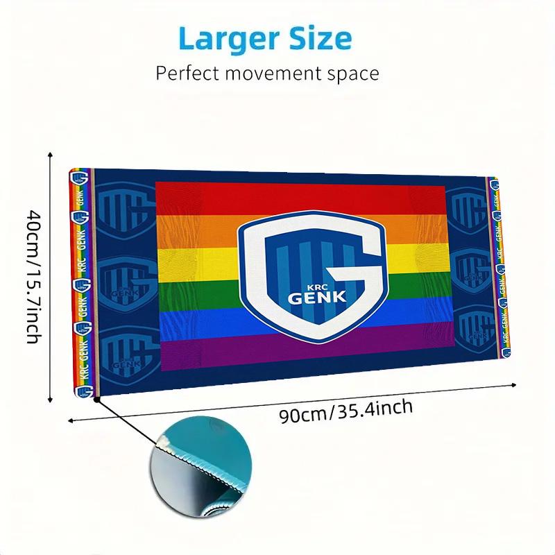 KRC Genk Color Mouse Pad Large Gaming Table Cushion Non-slip Laptop Tablet Big Mousepad XXL Mat Mini PC Playmat With Lock edge