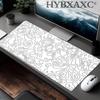 HYBXAXC XXL Коврик для стола Черно-белый Слоистый Коврик для мыши Большой Абстрактный Игровой Коврик для стола С Защищенным Краем Офисный Нескользящий Ковер