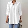 Spring and Summer Women's Casual Elegant Lapel Long Sleeve Shirt