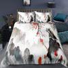 Chinese Style Landscape Bedding Set Plum Blossom Duvet Cover Sets With Pillowcase Bed Linen Single Full King Size Comforter Sets