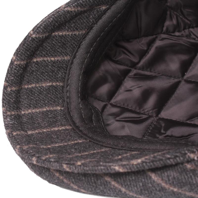 Шерстяная шапка для пожилых людей, зимняя утолщенная теплая шапка-ушанка, шерстяная шапка для мужчин с утиным язычком