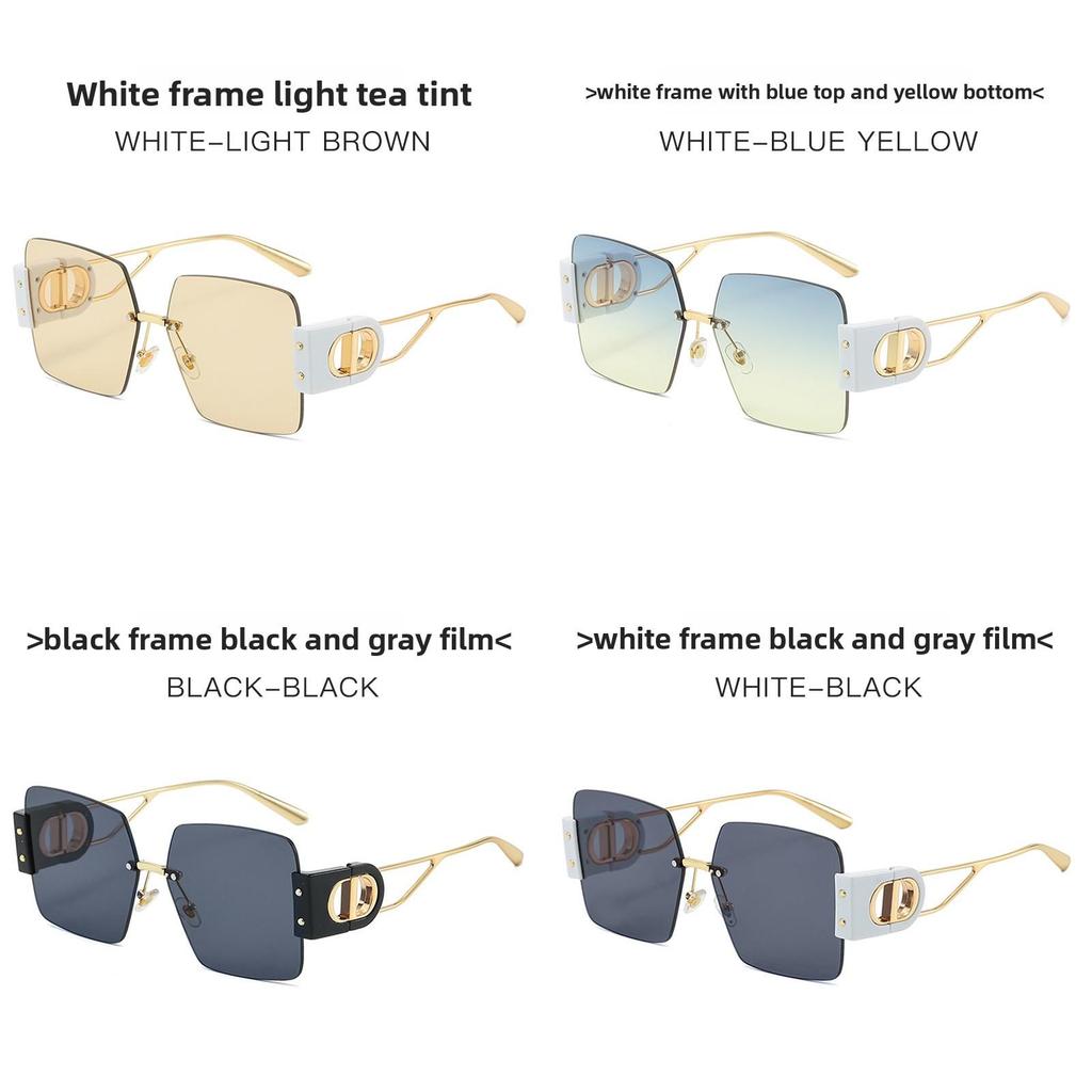 Fashion Unisex Frameless Sunglasses With Uv400 Protection For Summer Travel And Outdoor Activities
