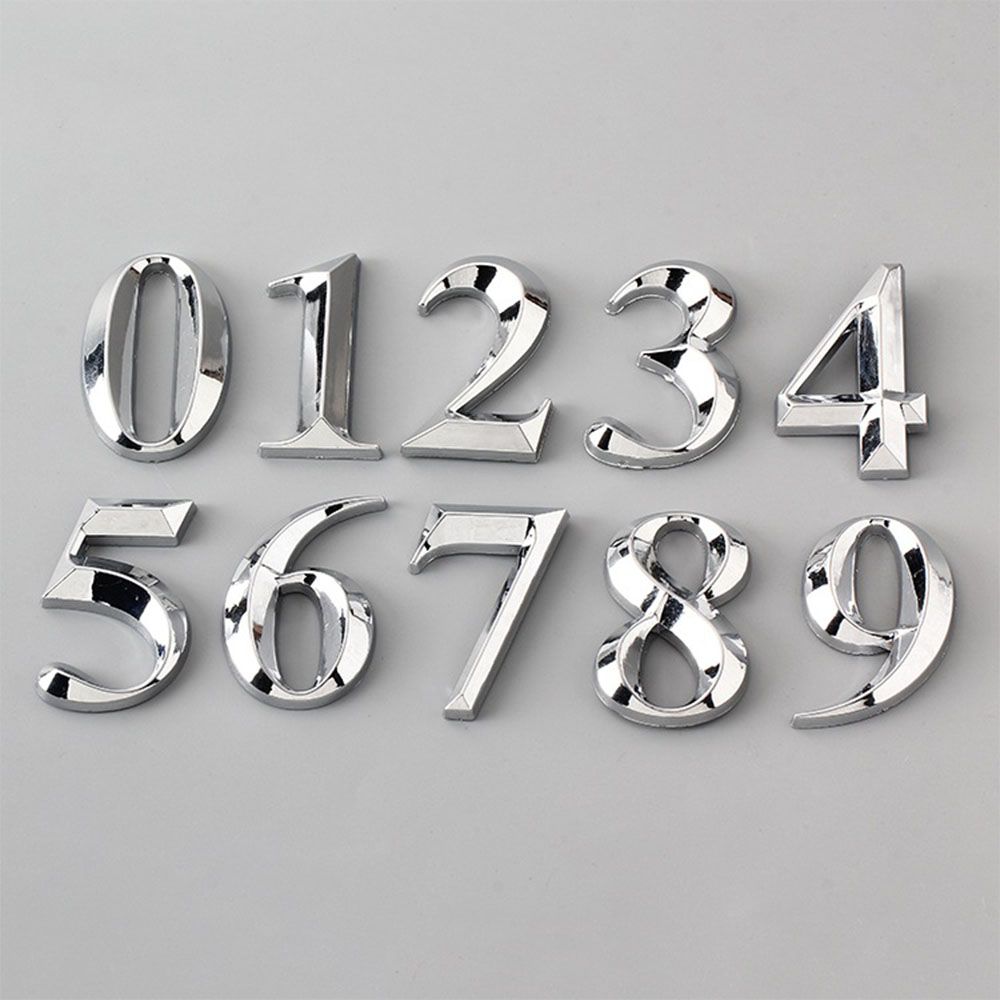 Door Address ABS Plastic Label 5cm Door Plate Sign Digits Self Adhesive House Number Stickers 3D