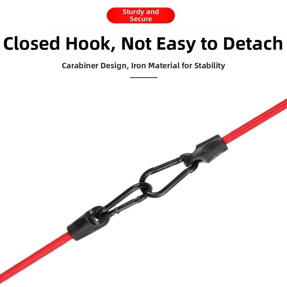 Red&Black Elastic Rope Tent Hook Tents Reinforcing Clothes Ropes Suitable for Camping