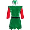 Santa Claus Helper Cosplay Women Dress Green Christmas Elf Costume For Adult Xmas Workshop New Year Outfits Women