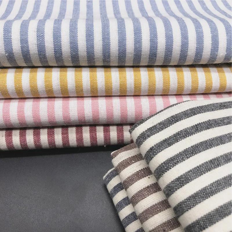 2024 Премиум пряжа окрашенная полосатая хлопковая рубашечная ткань