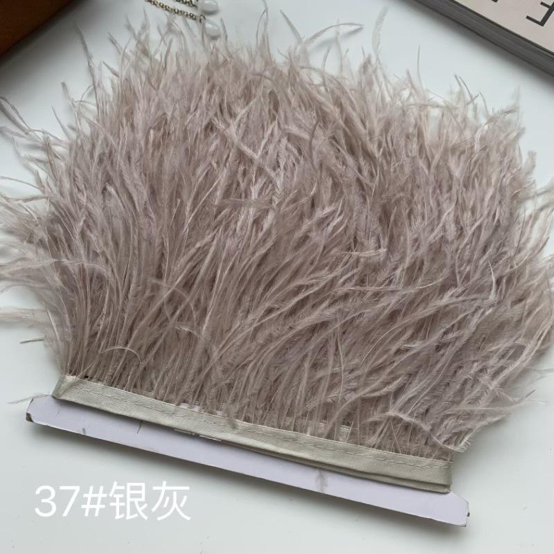 Ткань с отделкой из страусиных перьев 10-15 см Аксессуары для одежды DIY Украшение юбки Декольте платья Манжеты Перья