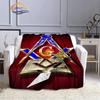 Модное масонское одеяло Северной Европы, портативное масонское одеяло, фланелевое теплое фланелевое одеяло для четырех сезонов, походное одеяло
