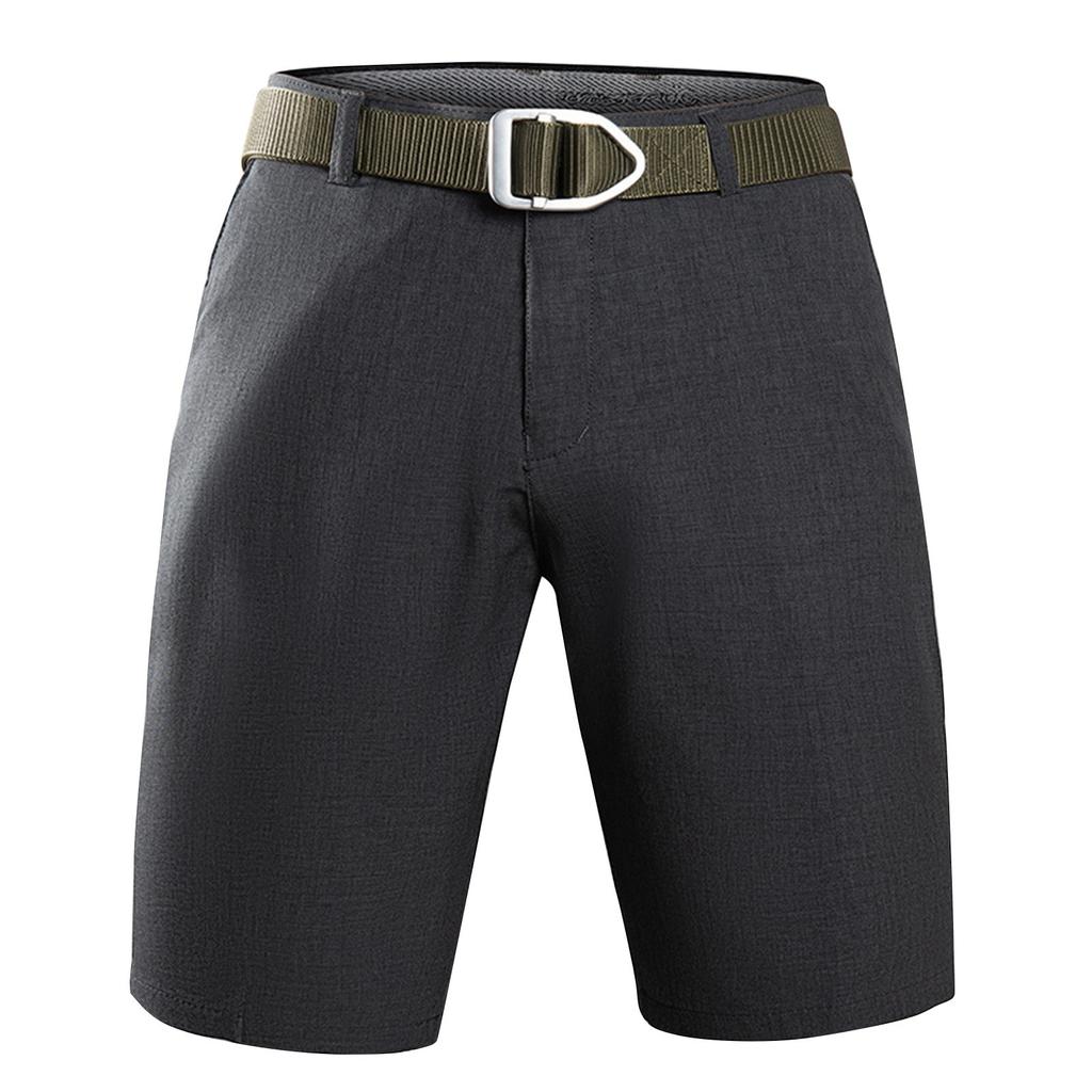 Мужские летние рабочие шорты, свободные повседневные брюки с пятью точками, мужские летние однотонные повседневные шорты-карго