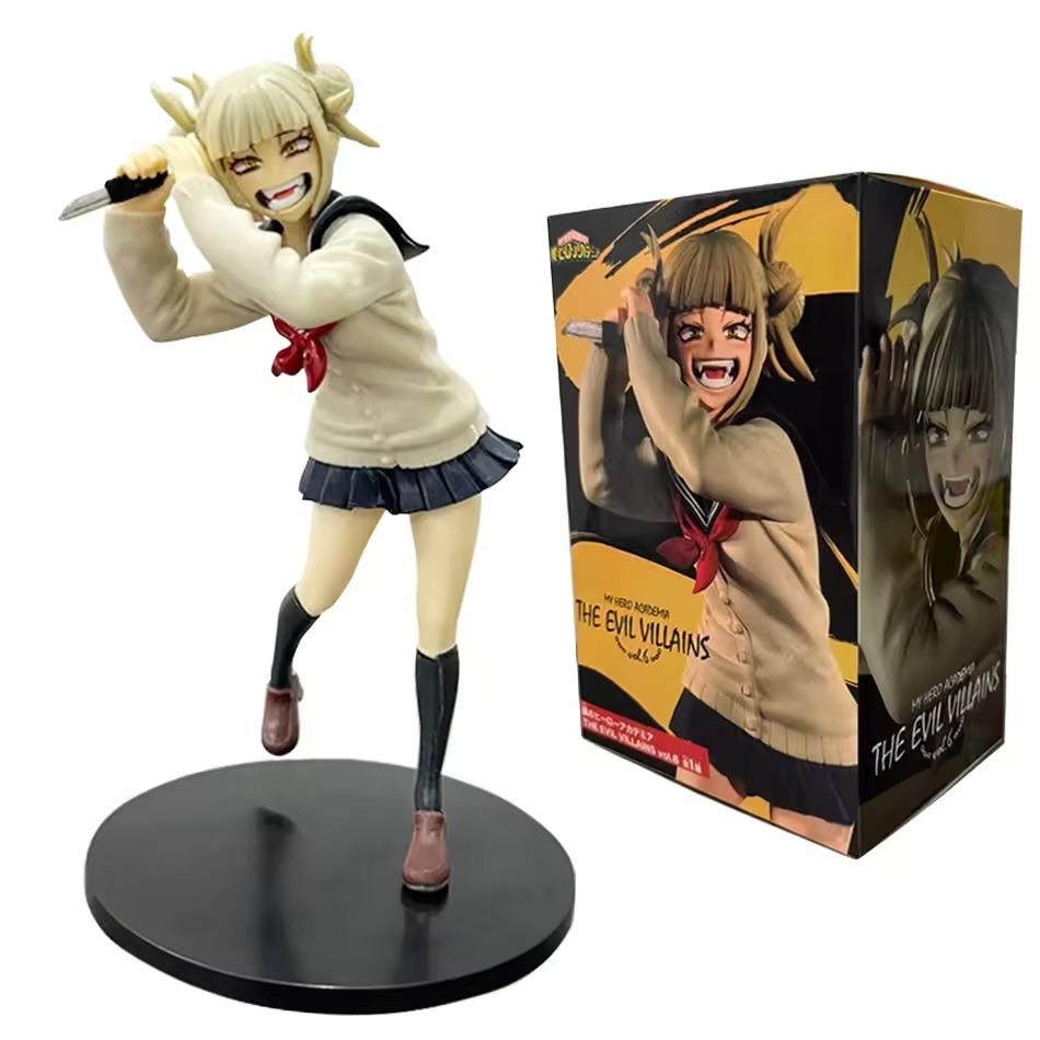 17cm Anime My Hero Academia Anime Figure Toga Himiko Cute Uniform Action Figures PVC Model Toy Adult Collection Statue Fans Gift