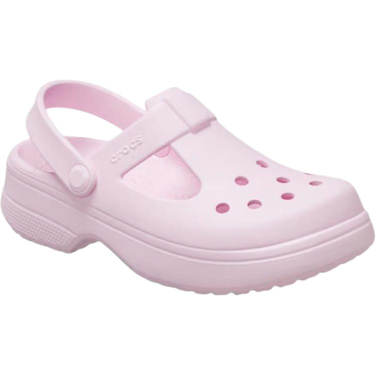 Crocs Classic Clog Mary Jane Versatile Comfortable Slip-Resistant Durable Low-Top Sandals Kids Sandals Pink 210615-6ZW