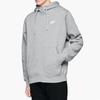 Nike Sportswear Club Fleece Full-Zip Hoodie Dark Grey Heather/Matte Silver/White Men Streetwear BV2645-063