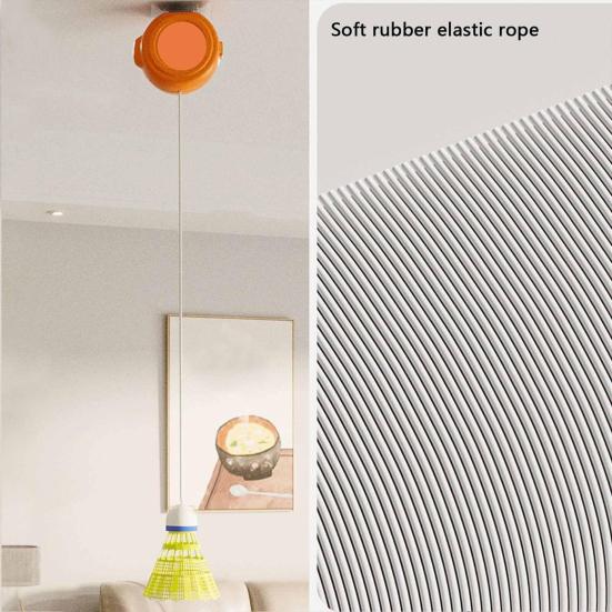 Тренажер для бадминтона с отскоком, инструмент для самостоятельной тренировки с эластичным канатом, простая установка, тренажер для бадминтона в помещении, портативный набор для бадминтона