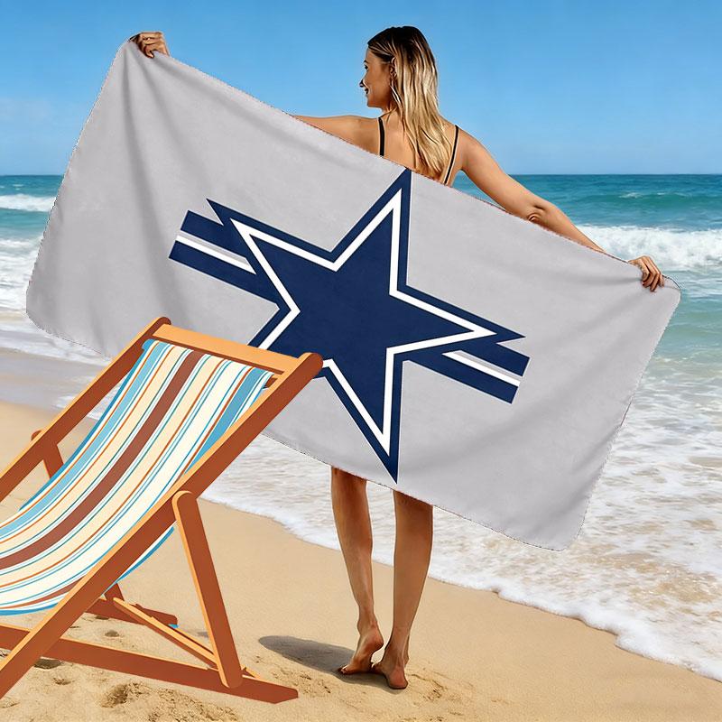 Cowboys Print Beach Towel, Large Soft Quick Dry Towel for Beach Camping Swimming