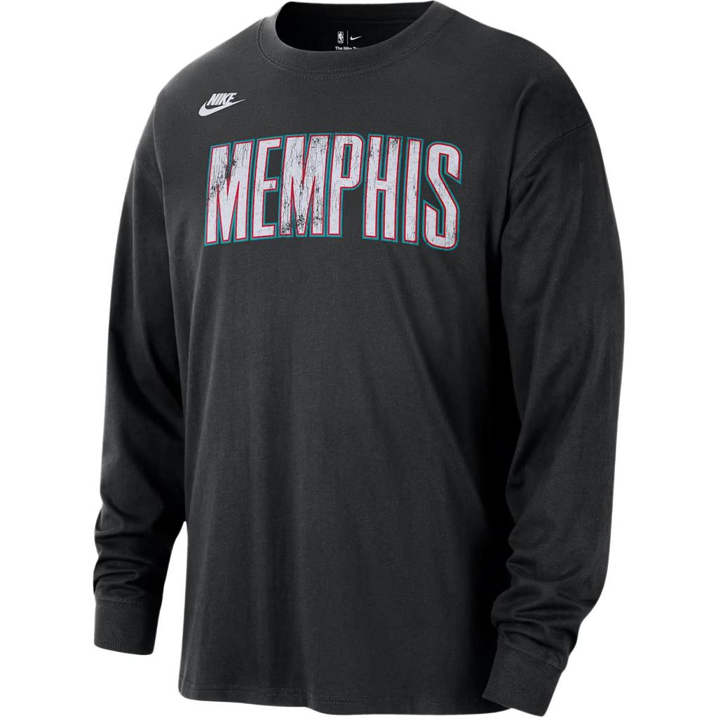 Nike Мужская футболка с длинным рукавом и круглым вырезом свободного кроя Memphis Grizzlies NBA Топы IB4236-010