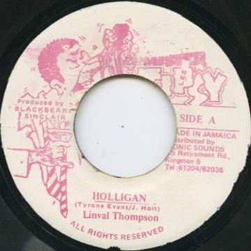 7-дюймовая пластинка LINVAL THOMPSON - Holligan НЕТ Mister Tipsy Ямайский регги, ска и даб Б/У