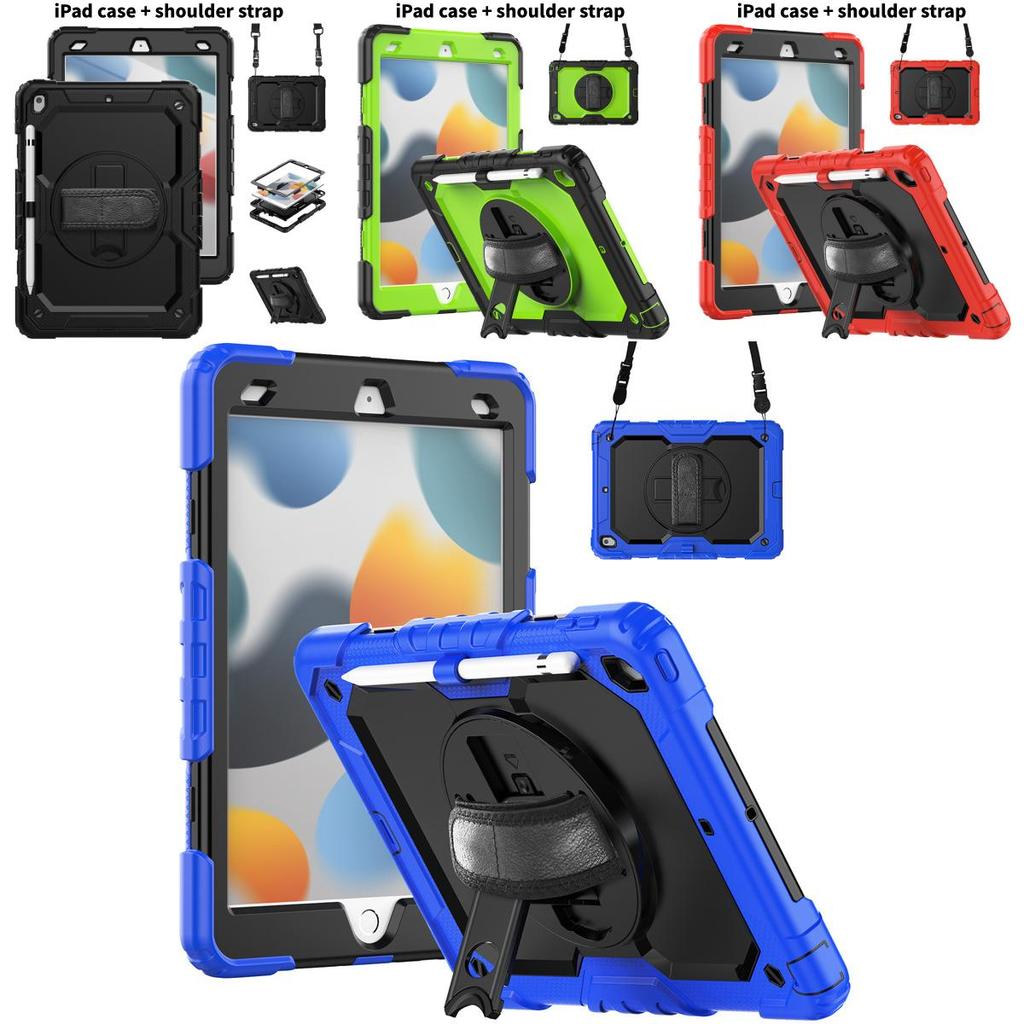 For Ipad Air 11 Silicone Shockproof Case With Rotating Pc Stand For Protective Cover