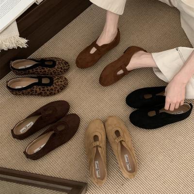 Винтажные туфли Мэри Джейн Мори с круглым носком, одинарные туфли, женские, осень-зима 2025, новый дизайн, леопардовый принт, плоские туфли бабушки