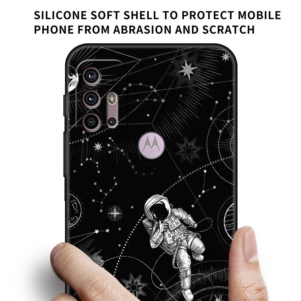 Чехол для Motorola G30 G60 G9 Play One Fusion Plus Edge 20 G8 Power Lite G22 G50 G200 G51 G71, чехол для телефона Space Cool Astronaut