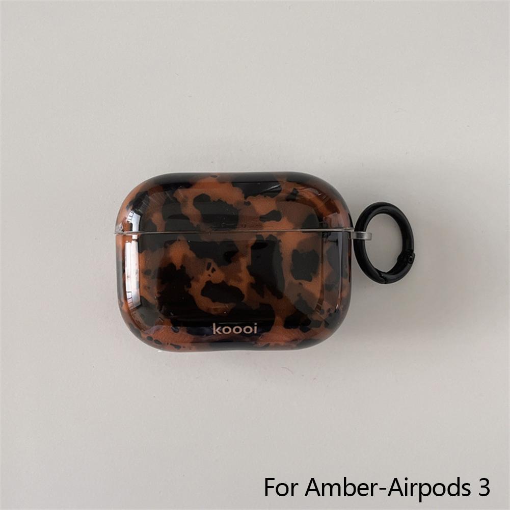 Стильный темный черепаховый янтарный глянцевый чехол для AirPods 1 2 3 4 Pro AirPods Pro 2 противоударный защитный чехол