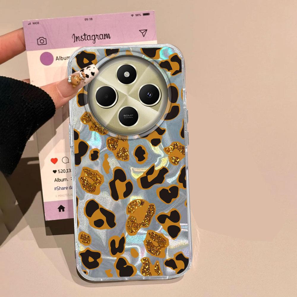 Чехол для телефона с текстурой воды и леопардовым принтом для Xiaomi Poco X5 M6 Pro X6 X3 NFC C65 C61, парные чехлы, матовый ТПУ, для женщин и девушек