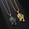 Панк-ожерелье с головой льва из нержавеющей стали - Модная мужская цепочка для свитера в стиле хип-хоп