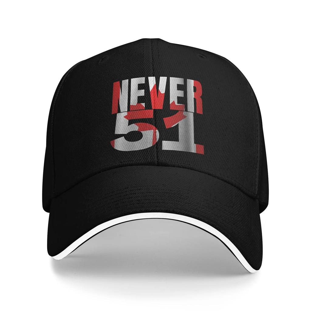 Never 51 With Flag Sun Baseball Cap Summer Unisex-Teens Print Trucker Hat High Quality Fashion Outdoor Sports Baseball Caps