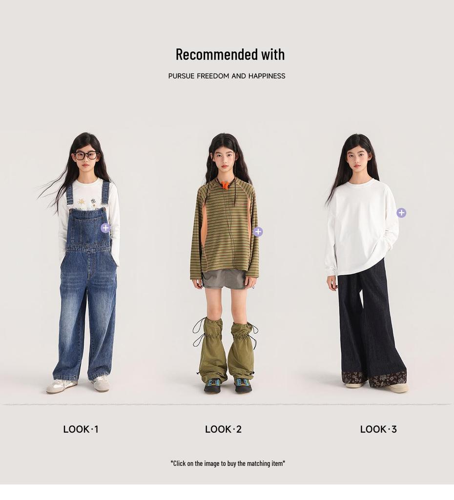 Дышащие хлопковые комбинезоны для девочек из Тао-Тауна - Модные и свободного кроя для учениц средней школы, Идеальны для весны и осени.