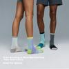 Jiao Nei Nitrogen 505Dry Women's Cotton-Feel 7A Odor-Resistant Breathable Color-Block Lightweight Sports Mid-Calf Socks Autumn Winter 3 Pairs