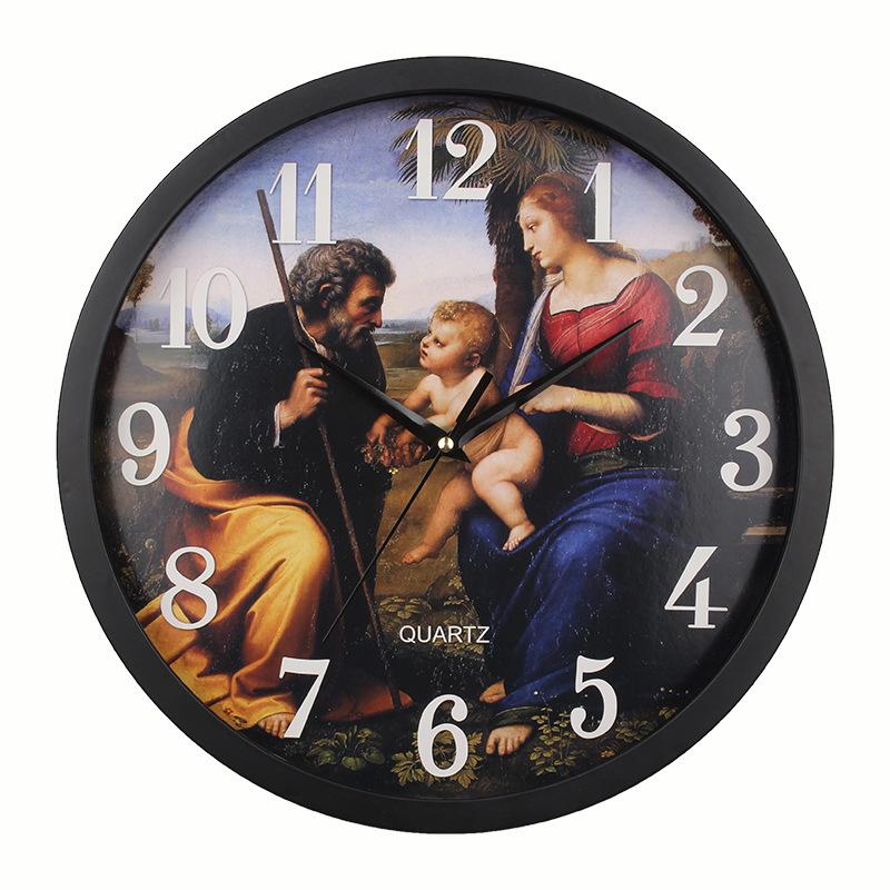 Новые настенные часы Иисуса Спасителя Спальни Гостиная Украшение для дома Настенные часы Гостиная Столовая Бесшумные настенные часы