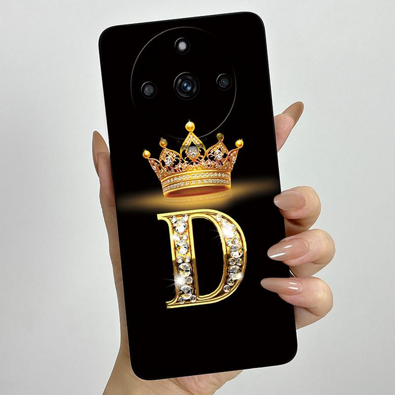 Для Realme 11 Pro Plus 5G Модный чехол для телефона с начальной буквой для пары, для Realme 11Pro 11 Pro+ Мягкий силиконовый защитный чехол для объектива